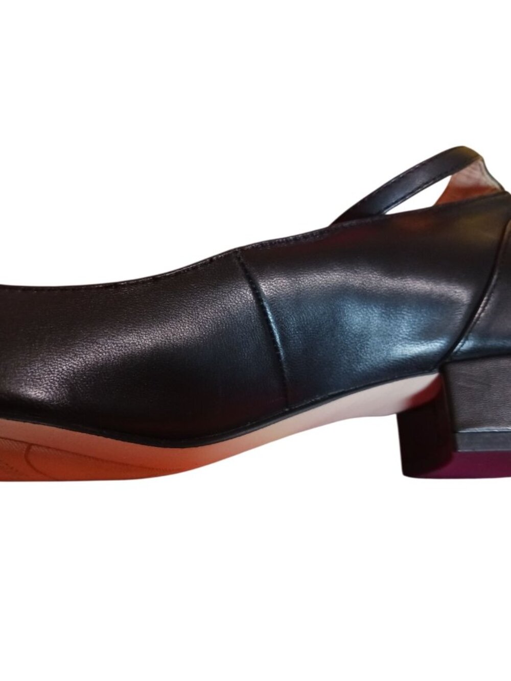 Franco Sarto Leather Pointed-Toe Ankle Strap Low Heel Shoes Size 8 - Picture 4 of 15